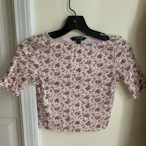 Ralph Lauren Pink Floral Top
